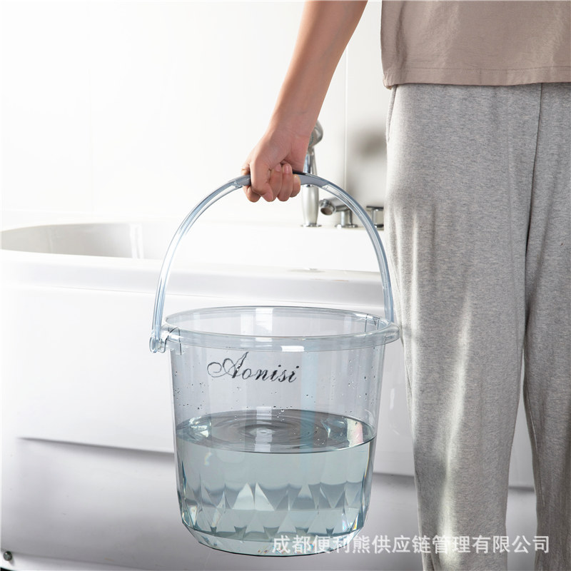钢化手提塑料大号水桶可站人加厚储水用桶学生宿舍洗澡洗衣小圆桶