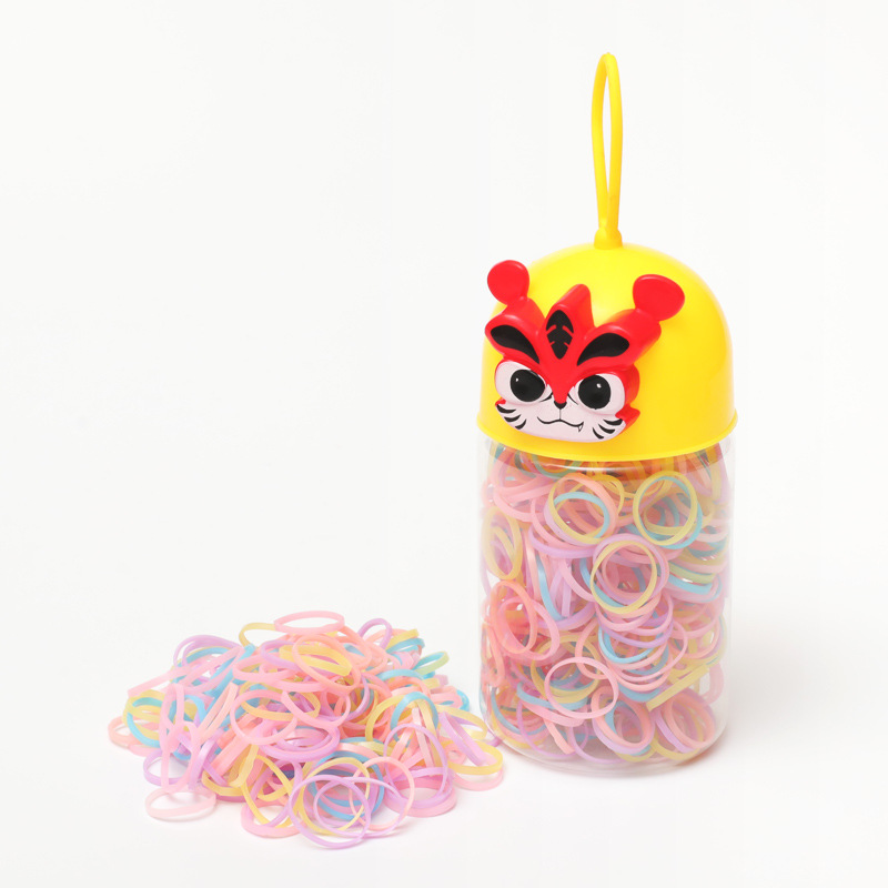 Children's Baby Hair Ring High Elastic Rubber Band New Canned Disposable Hair Elastic Band Color Hair Rope