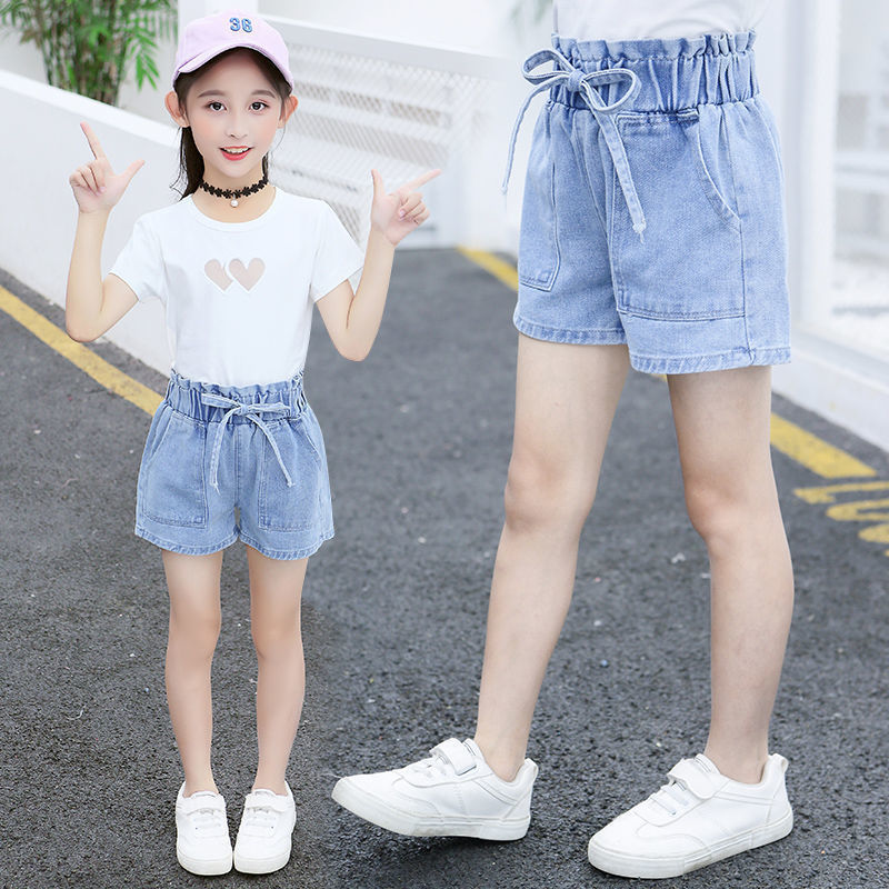 童装女童牛仔短裤儿童宽松2021夏季新款薄宝宝短裤中大童女孩热裤