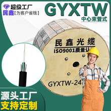 民鑫户外GYXTW室外中芯束管式光缆24芯光缆国标光纤铠装24芯光纤