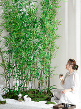 仿真植物假竹子室内外落地禅意装饰隔断屏风绿植盆栽造景景观摆件