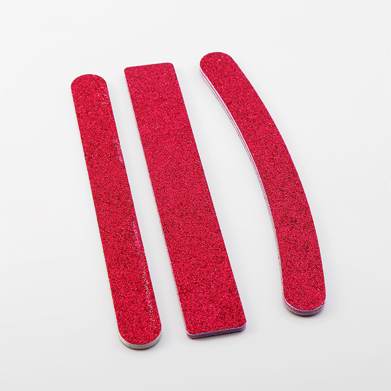 Factory Direct Supply Foam Sandpaper Nail File Manicure Manicure Implement Red Nail File Sanding Bar Wholesale