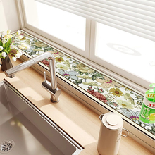厨房窗台垫极窄吸水垫速干防尘台面窄边控水垫洗手台硅藻泥沥水垫