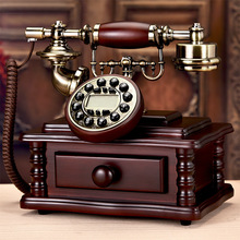 老式手摇电话前台无线仿古复古中式民宿酒店来电办公座机老式机械