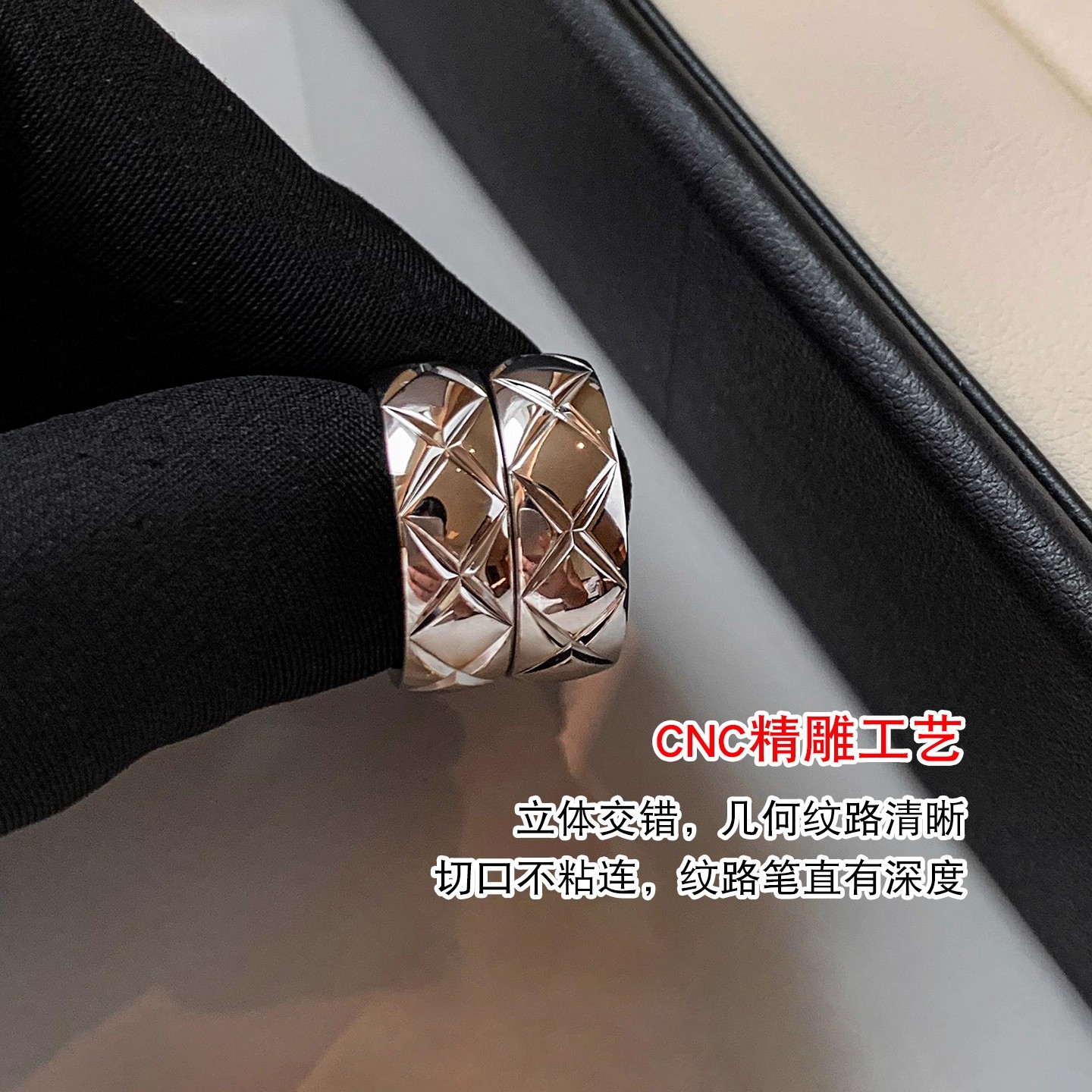 ring women‘s high-grade light luxury temperament ear studs earrings sterling silver needle classic style rose gold silver rhombus earrings