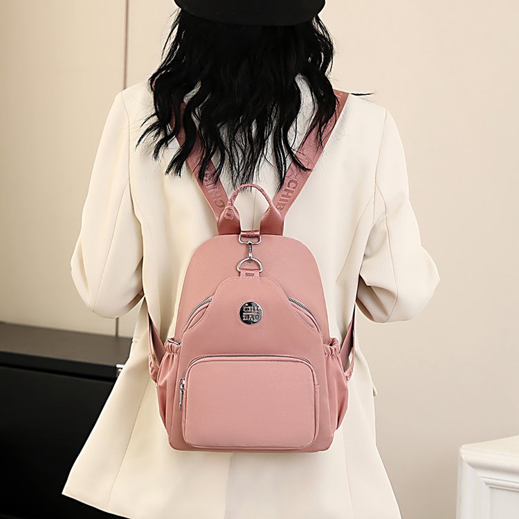 Backpack Female 2024 New Fashion Simple Lightweight Oxford Cloth Small Backpack Work Commuter Bag