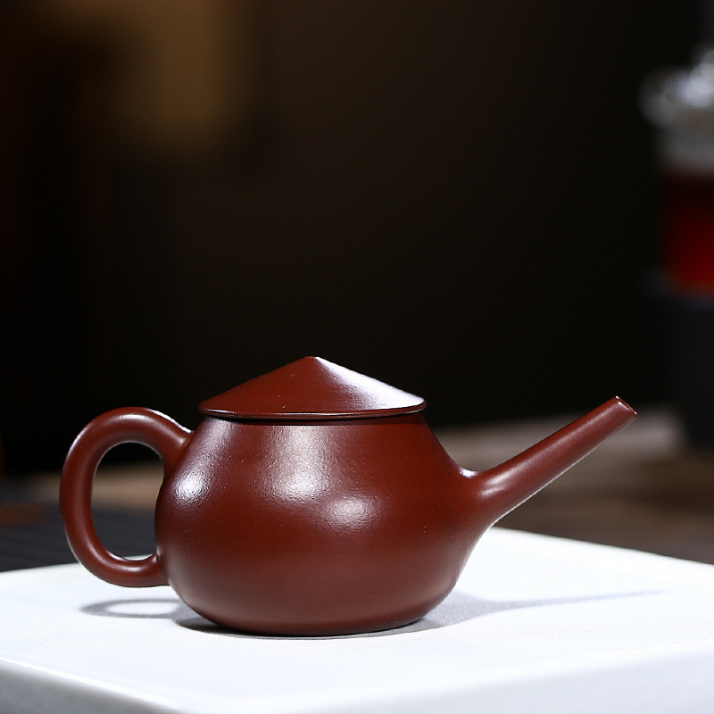 手工泡茶江苏宜兴紫砂壶原矿紫朱泥渔翁壶功夫小茶壶单人茶具礼品