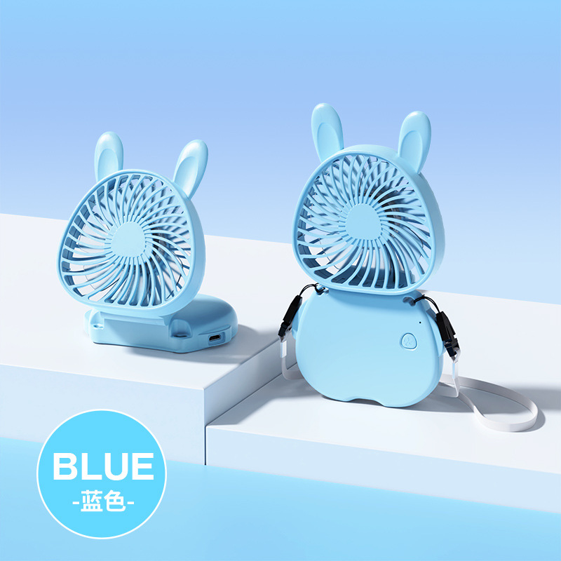 USB Charging Small Handheld Fan Desktop Office Convenient Pocket Small Outdoor Mini Folding Halter Fan