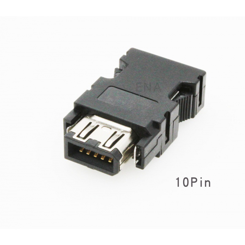 10芯公头插座cn3 1394编码器插头sm-10p伺服驱动侧连接器接头焊线