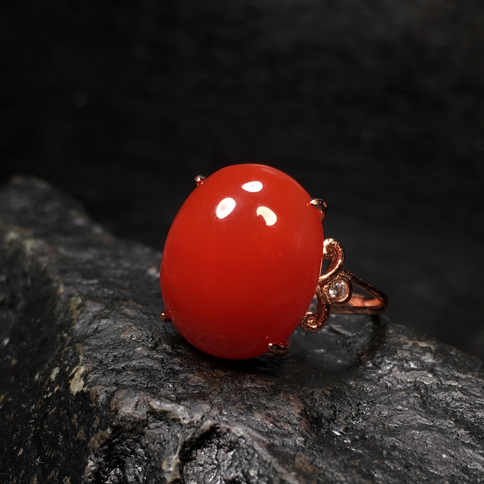 保山南红玛瑙戒指