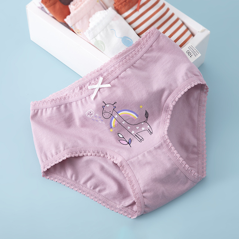 女童内裤纯棉三角短裤a类宝宝儿童中大童不夹pp小女孩夏季薄款