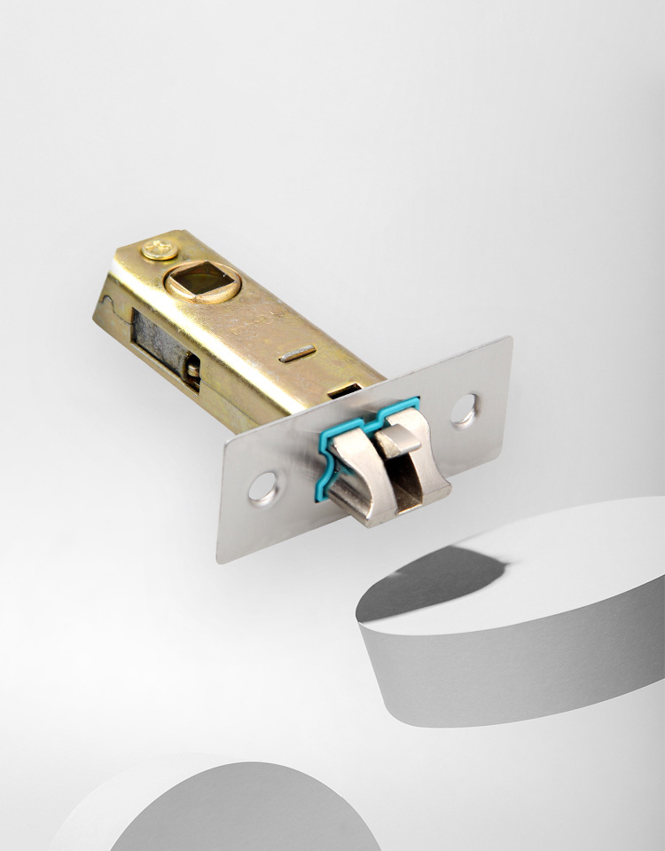 卫生间锁舌 洗水间锌合金插芯 厕所三叉静音锁芯房门锁浴室单舌头-阿