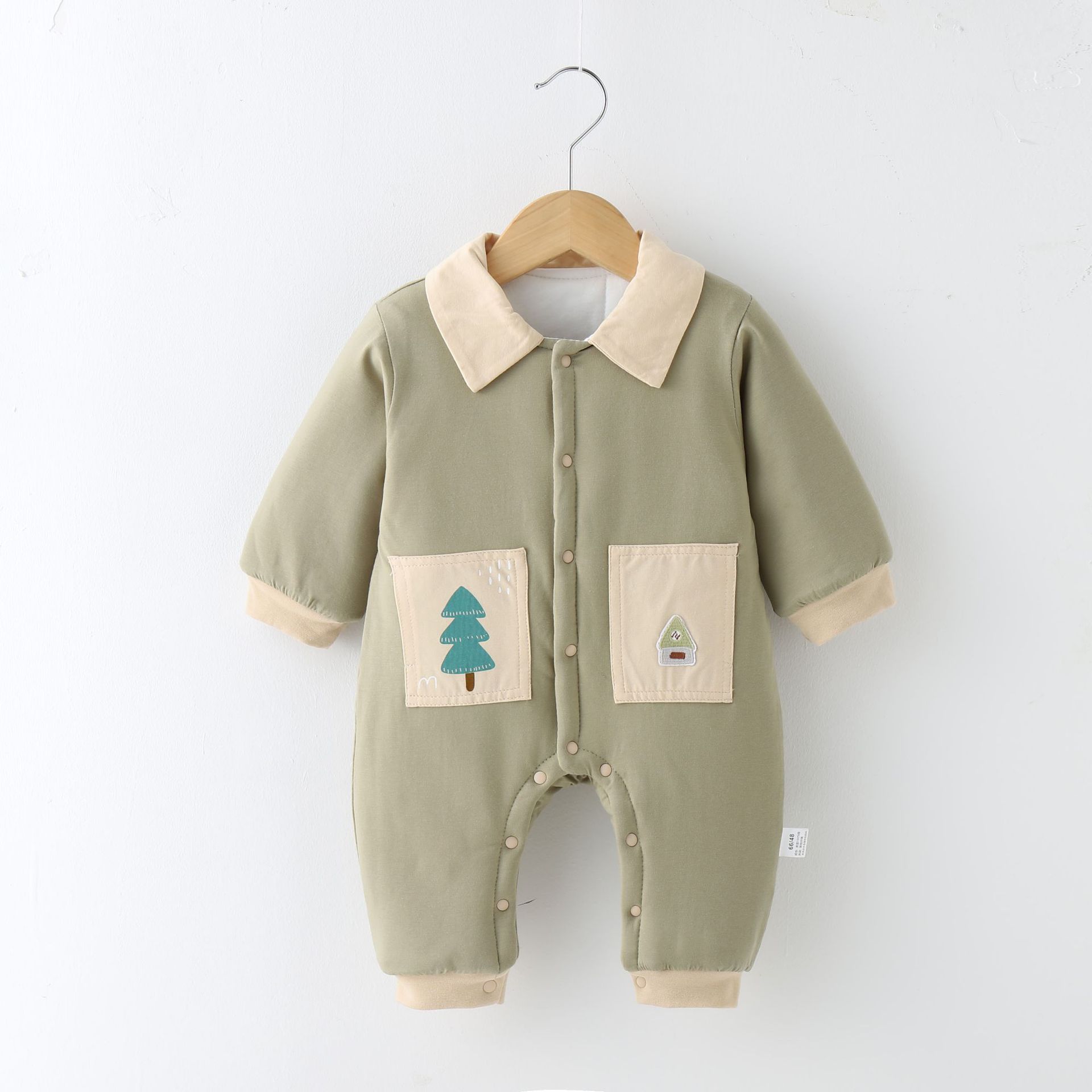 童泰新生婴儿儿衣服纯棉加厚连体衣宝宝秋冬装套装薄棉哈衣棉衣款