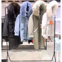 雪乐妮2022冬季新款派克服外套毛领可脱卸狐狸毛兔毛品牌折扣批发