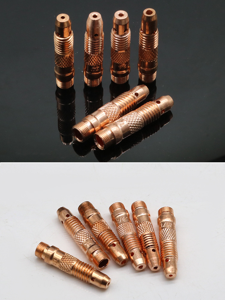 26 18 17氩弧焊配件紫铜导流件 钨针夹头连接体