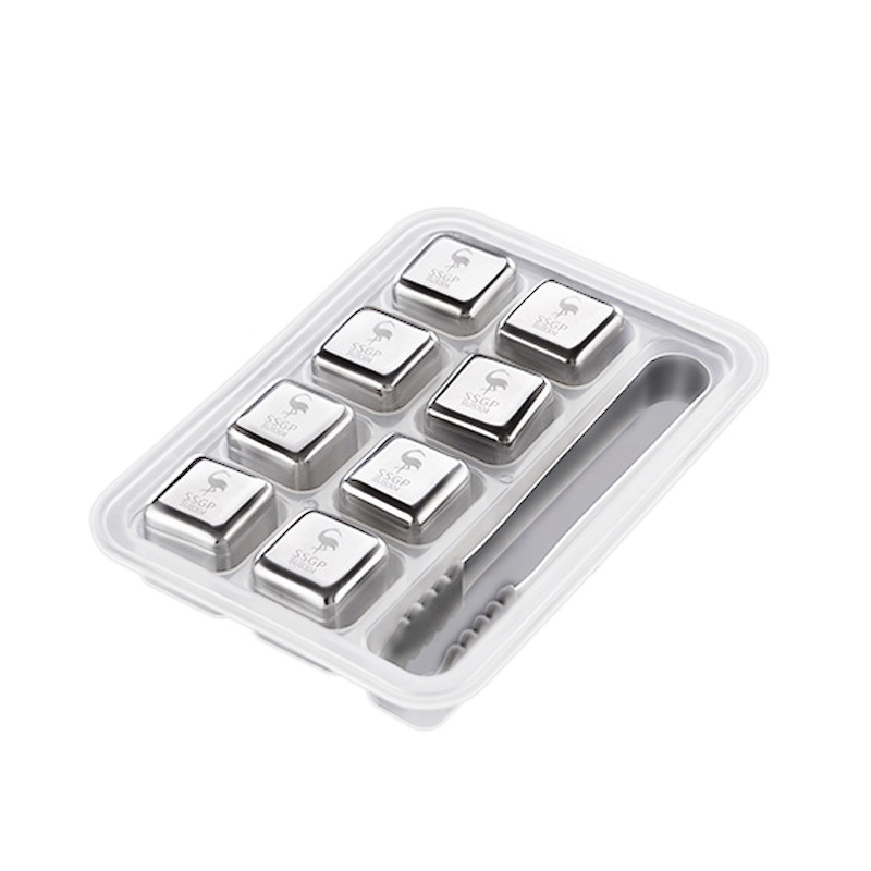 Stainless Steel Metal Ice Cube Whiskey Frozen Ice Cube
