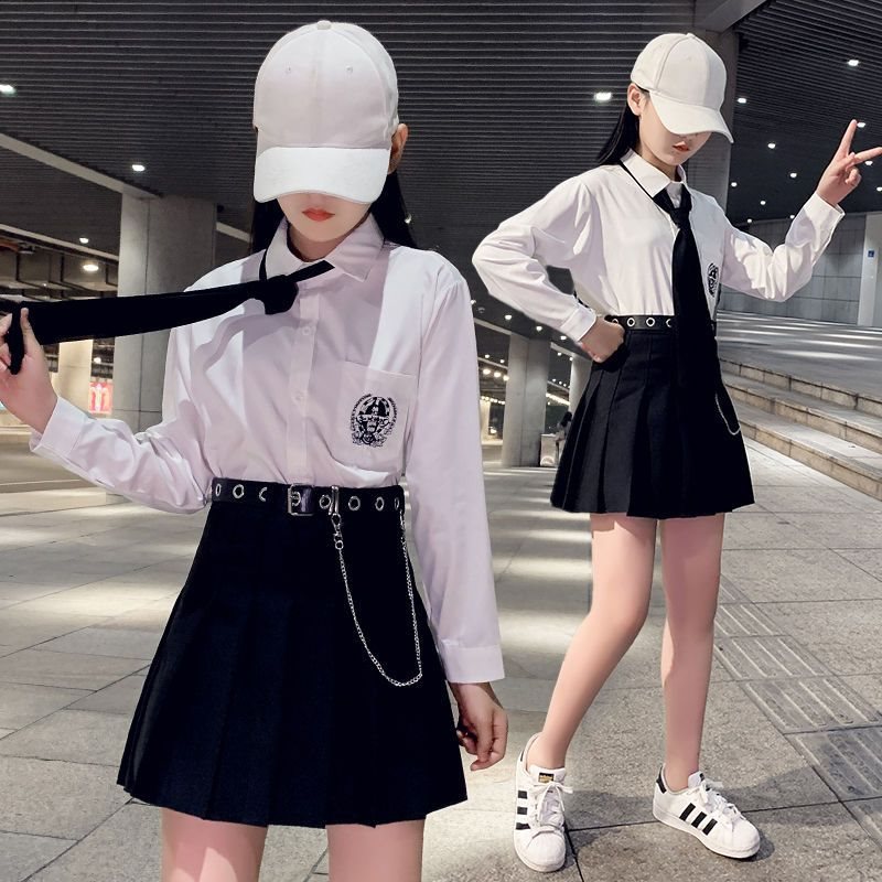 jk制服女童秋装套装2022新款12岁日系学生班服13初中生少女百褶裙