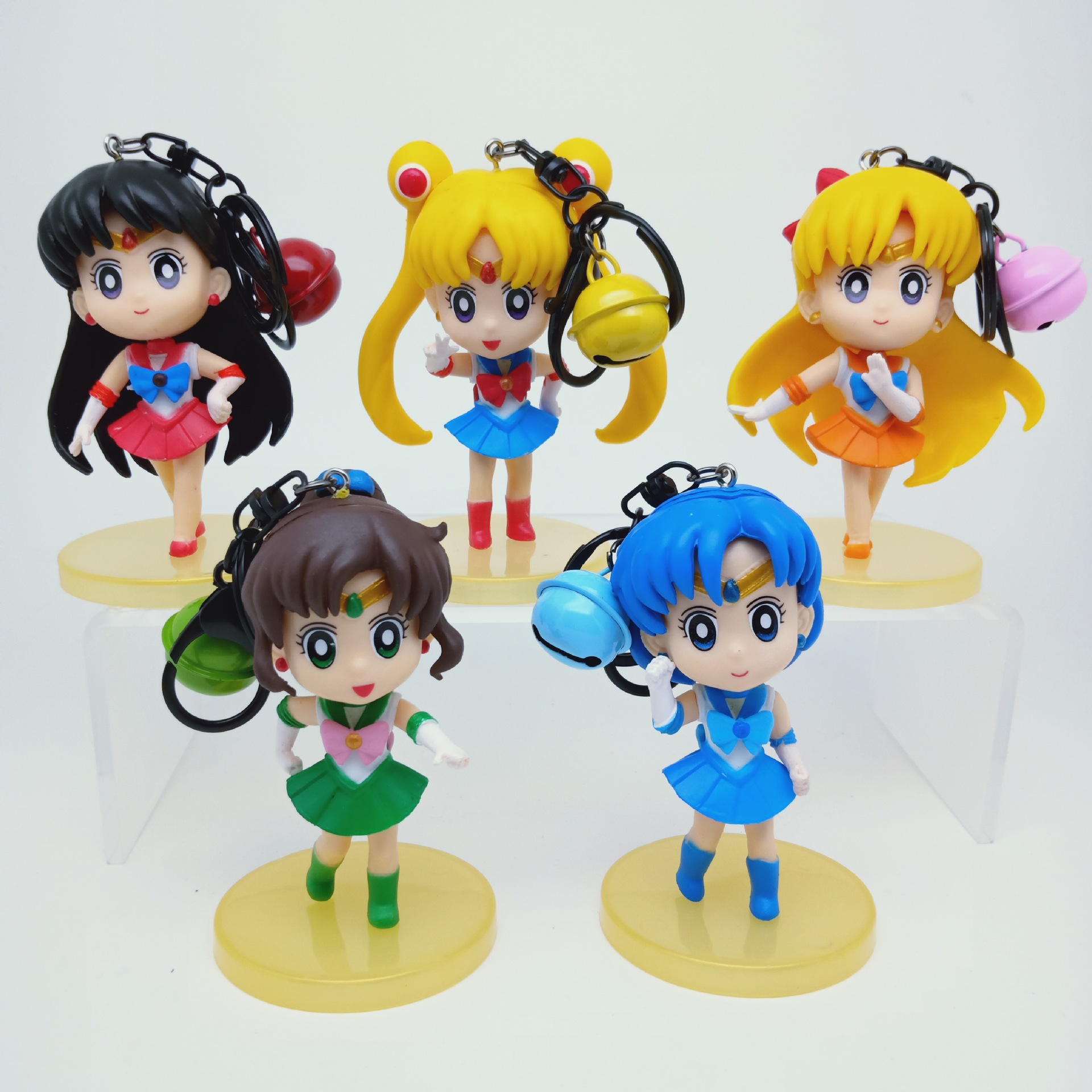 美少女战士 月野兔水野亚美火野丽木野真琴 5款手办 扭蛋公仔挂件