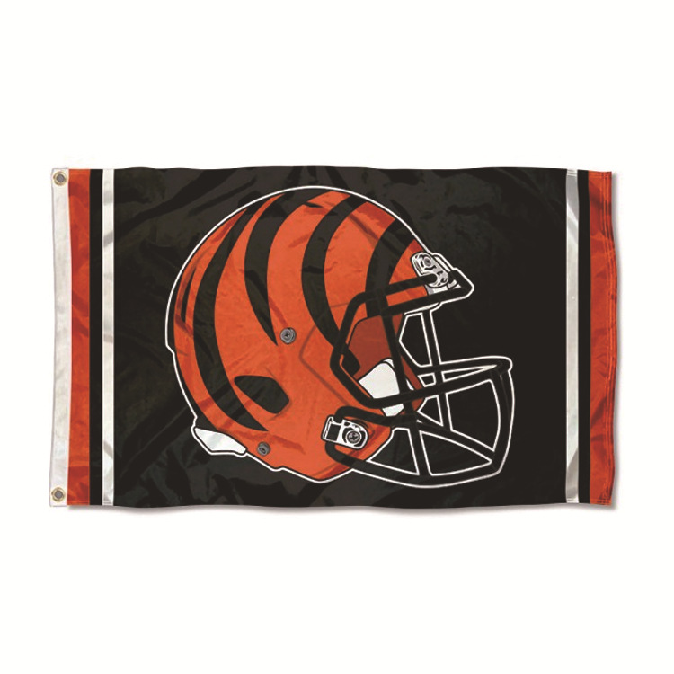 nfl球队旗 辛辛那提猛虎队球迷旗 90x150cm 100%涤纶 支持客定