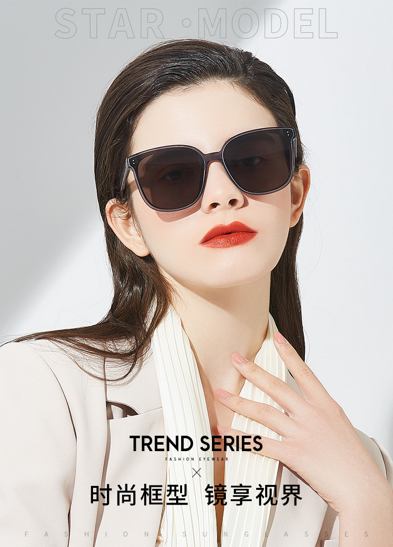 新款gm墨镜女网红直播推荐时尚高端板材眼镜框尼龙片太阳镜男6220