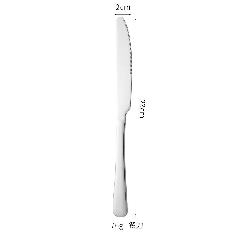 Stainless Steel Knife, Fork and Spoon Thickened Hotel Western Tableware Steak Special Knife and Fork Dessert round Spoon Fork Spoon Tip Spoon