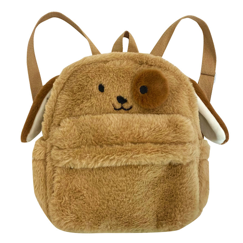 New Puppy Plush Toy Doll Cute Cartoon Soft Cute Backpack Large Capacity Plush Backpack for Women