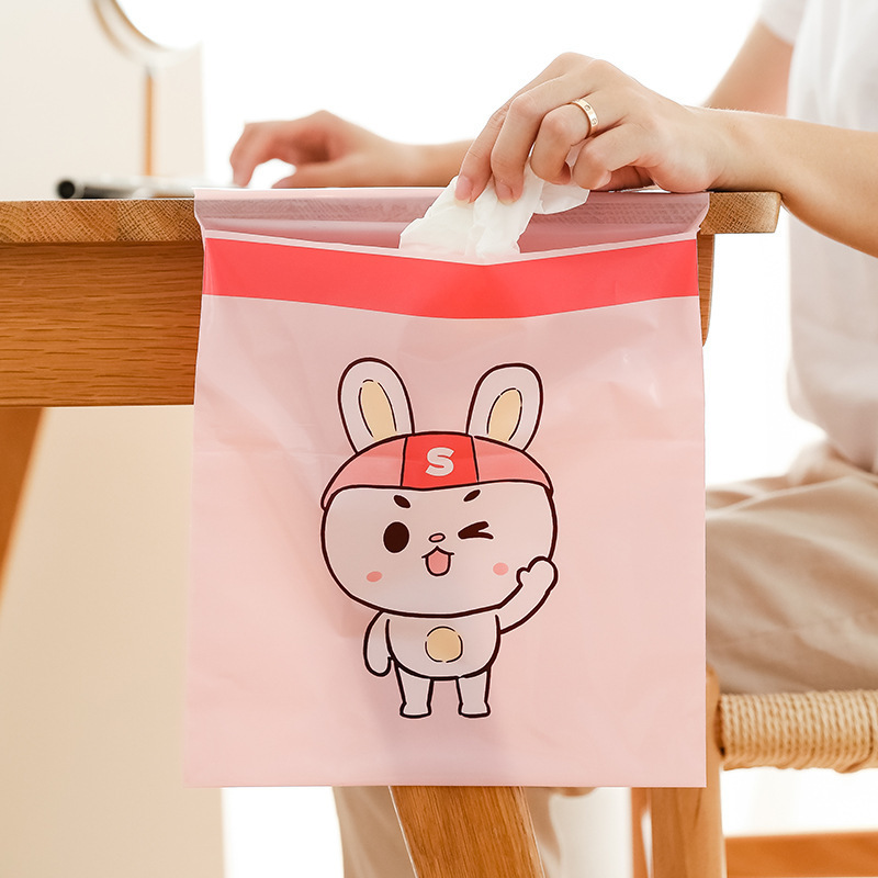 创意粘贴式垃圾袋 可折叠式卡通车用粘贴袋载呕吐袋一次性收纳袋