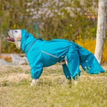 跨境亚马逊狗狗雨衣全包罩尾金毛边牧阿拉斯雨衣狗狗服装厂家批发