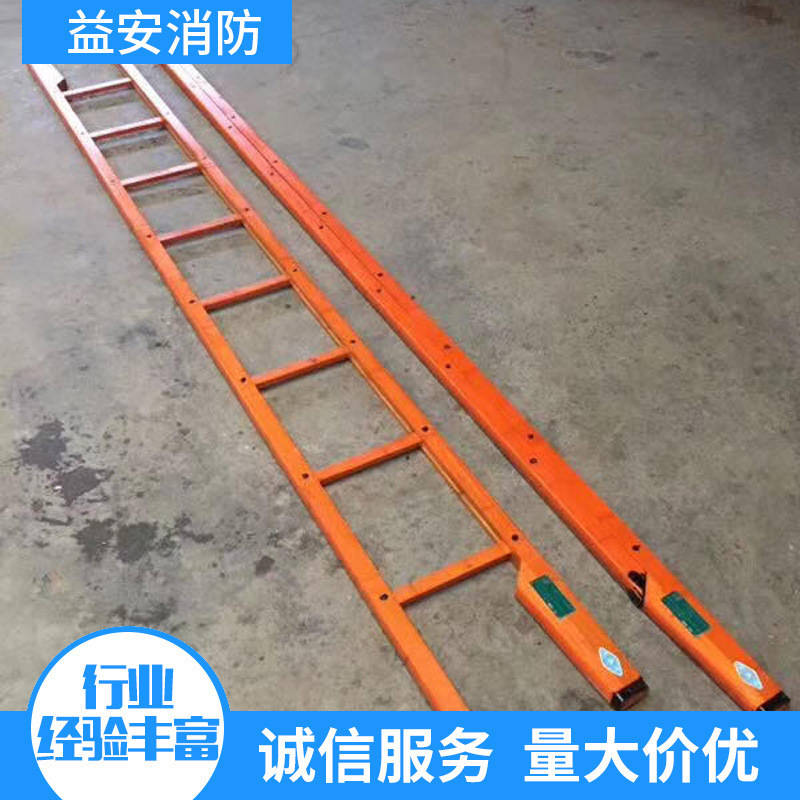 竹质消防单杠梯挂钩梯竹制 消防拉梯抢险救援梯-阿里巴巴
