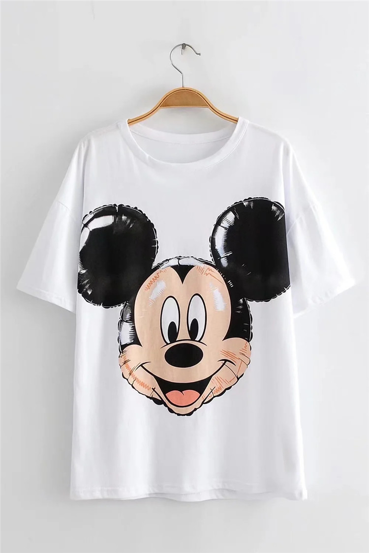 0成交6件欧美夏季女装新款米奇印花短袖t恤 女￥37.