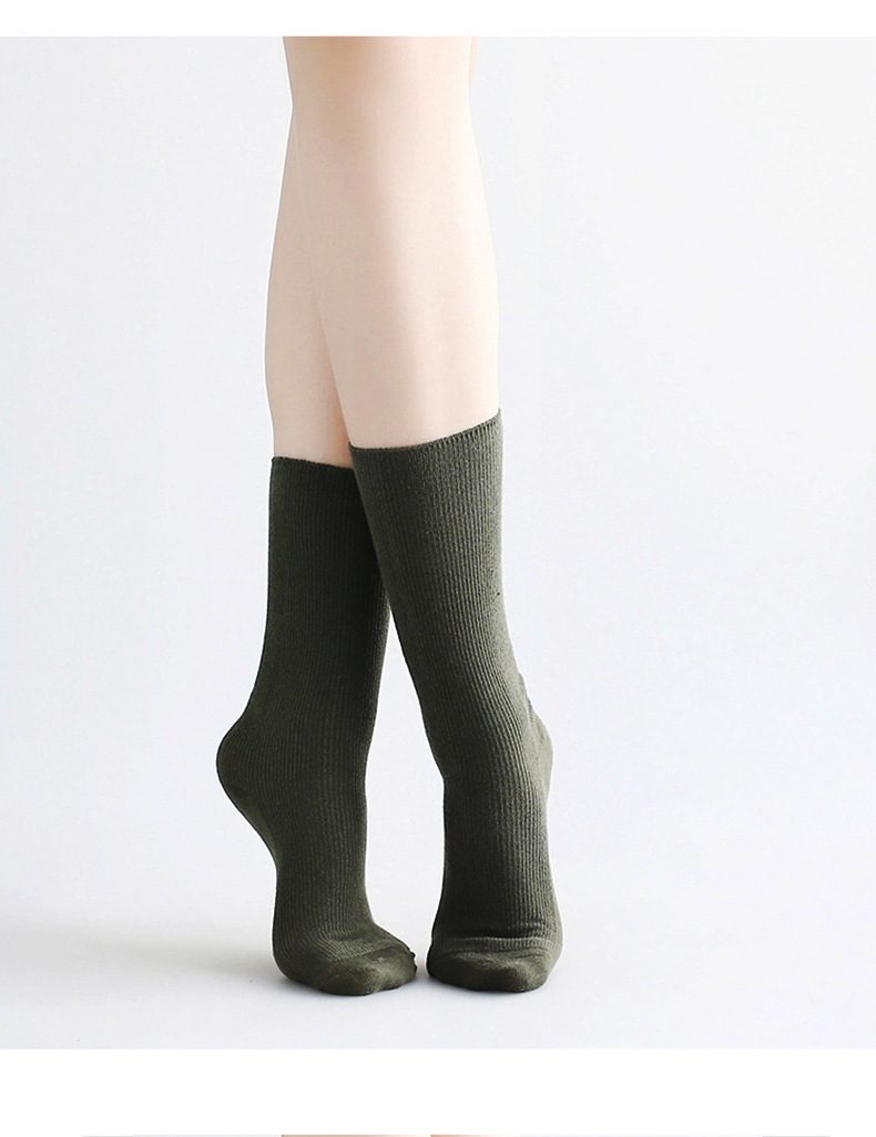 现代舞袜子防滑高筒爵士舞蹈袜成人瑜伽保暖加厚中筒纯色练功袜子