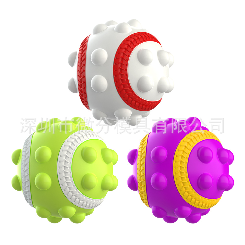 New 3D Rat Killer Pioneer Football Rugby Children's Puzzle Ball Toy Finger Rainbow Press