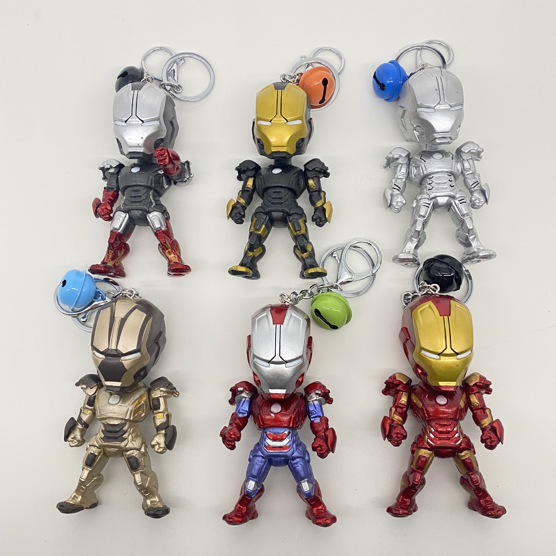 6款钢铁侠 q版公仔 mk85扭蛋摆件钥匙扣 手办玩具-阿里巴巴