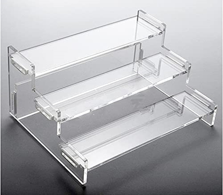 Transparent Acrylic Three-Layer Ladder Display Stand