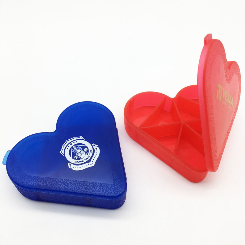 厂家直销 艾博森药盒 sp-042 经典款 7格 7天 心形塑料便携医药盒