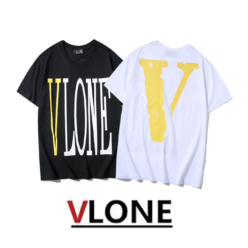 王一博同款vlone短袖潮牌反光大v闪电火焰情人节限定中国龙t恤男