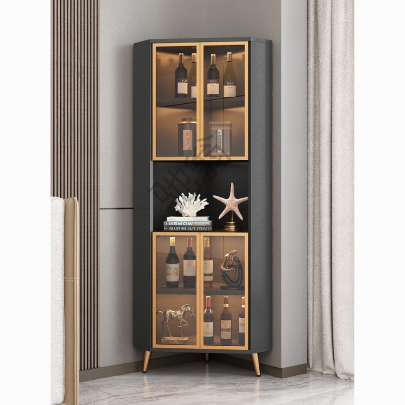 iro轻奢转角柜简约现代客厅收纳柜拐角柜墙角酒柜茶水柜餐边柜置