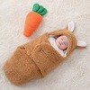 baby Sleeping bag baby Lamb Plush Sleeping bag thickening Startle Autumn and winter Newborn Newborn Swaddle Scarf