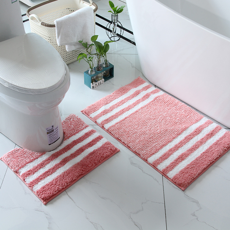 Exclusive for Cross-Border 2022 New Floor Mat Bathroom Non-Slip Toilet 2-Piece Floor Mat Bathroom Carpet Factory Direct Sales