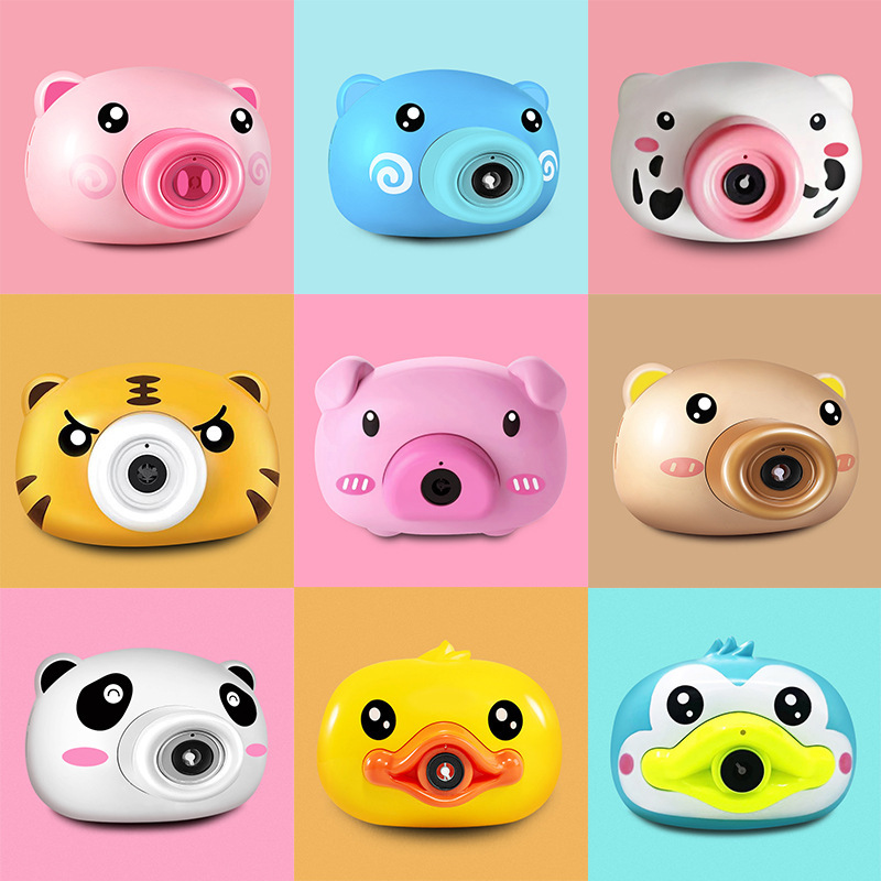 Douyin Online Influencer Same Style Pig Bubble Machine Automatic Electric Bubble Camera Girl Heart Bubble Blowing Toy