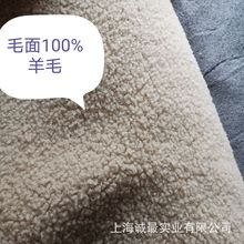 真羊毛球状布料 全羊毛颗粒绒 纯羊毛汽蒸绒布 毛面100%羊毛面料