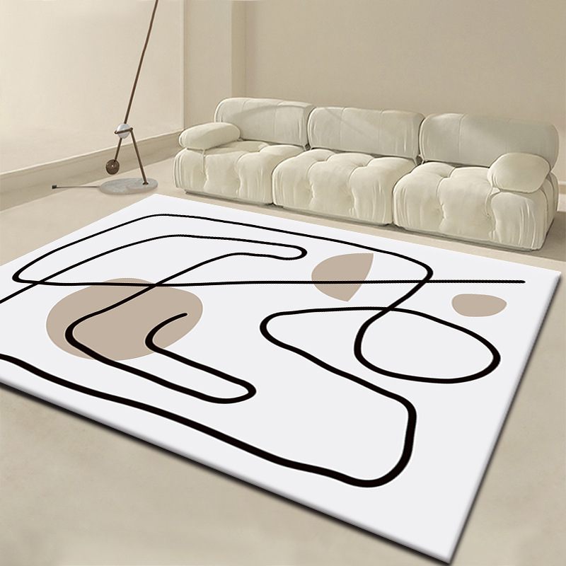 Nordic Ins Line Living Room Carpet Floor Mat Girl B & B Bedroom Carpet Minimalistic Abstraction Sofa and Tea Table Carpet