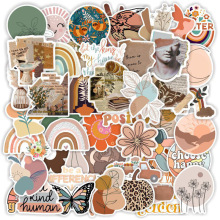 2024 50pcs Cute Cartoon Art Bohemian Aesthetic Stickers跨境