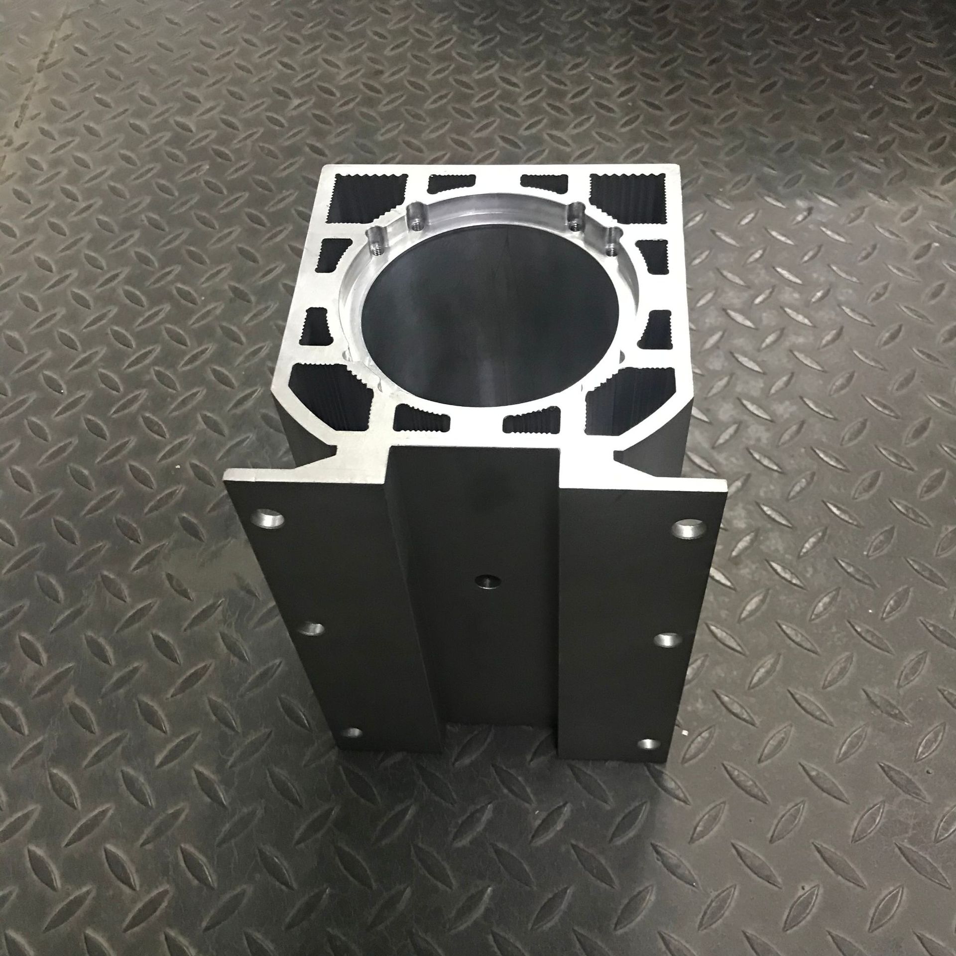 方形机电马达外壳 电机铝壳体开模定制cnc精密加工表面喷砂铝型材