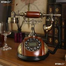 美式复古电话机摆件家居饰品欧式家用客厅古董摆设工艺品