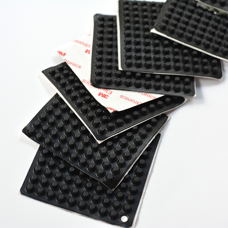 工厂现货 家用防撞粒 玻璃胶垫 黑色自粘防滑硅胶脚垫