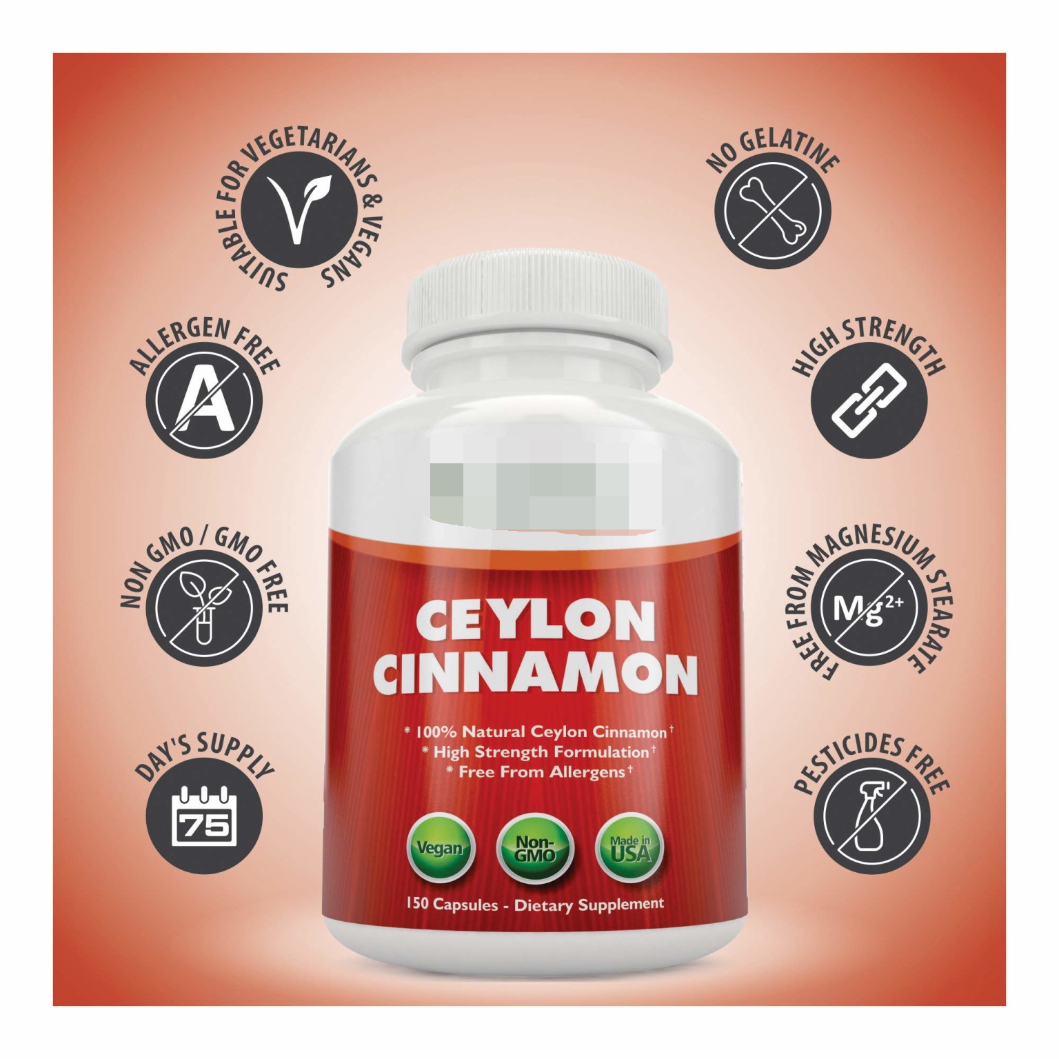 ceylon cinnamon 锡兰肉桂胶囊跨境工厂出口外贸 亚马逊一件代发