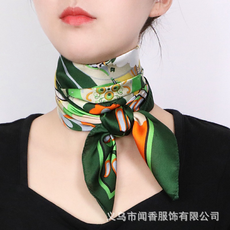 70 Square Scarf Mother's Autumn and Winter Four Seasons Decorative Scarf Dunhuang Kweichow Moutai Printed Scarf Art Retro Versatile Item