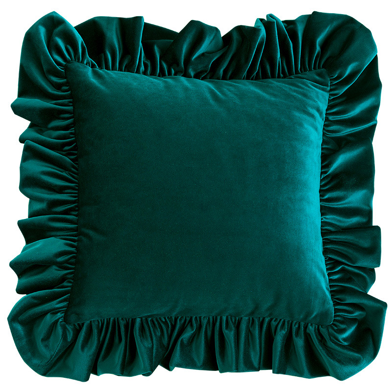 Wholesale Roman Solid Color Retro Affordable Luxury Velvet Pillow Living Room Sofa Cushion Atmosphere Pillow Case