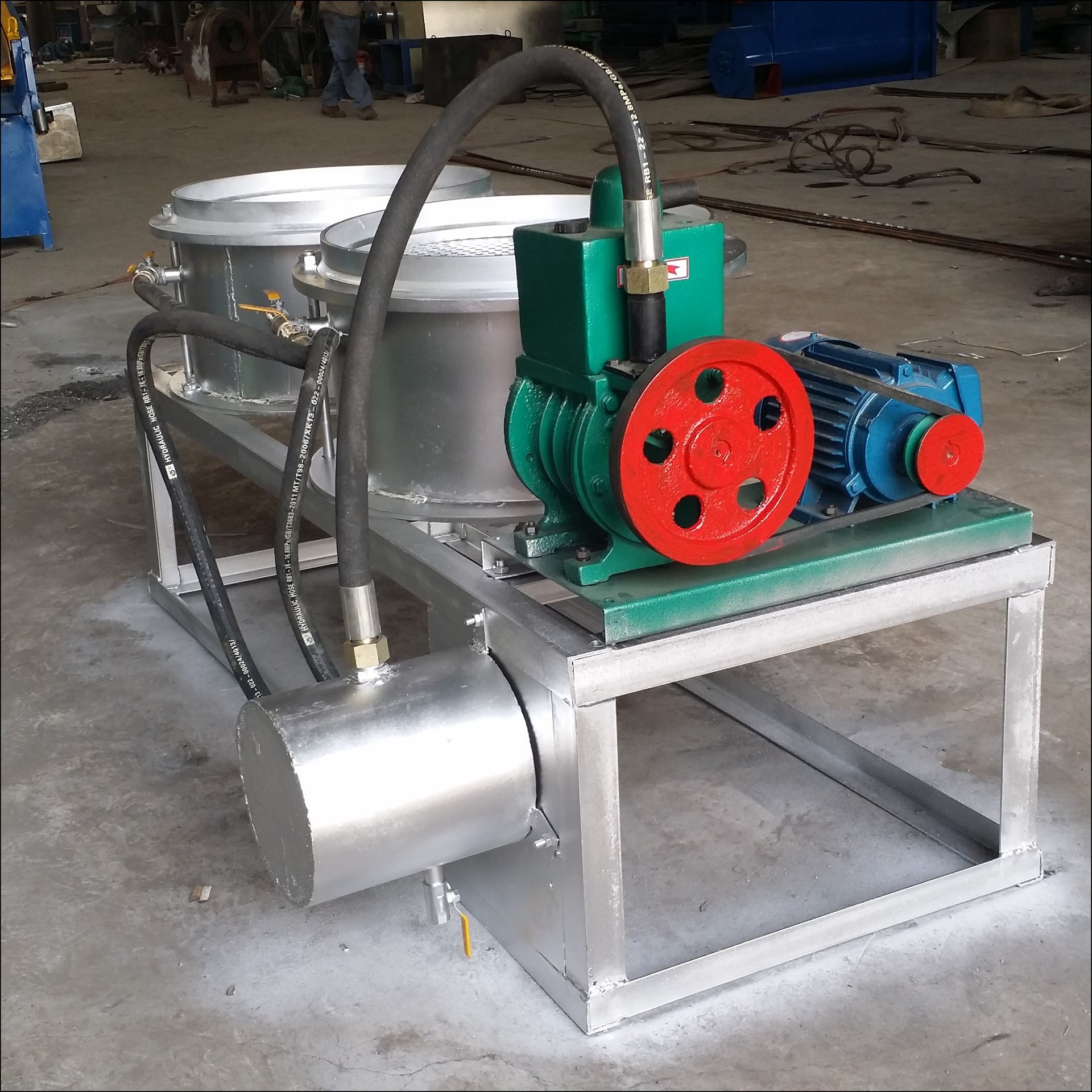 新款食用油滤油机设备 板框式真空过滤油机 可定做两个油缸滤油机